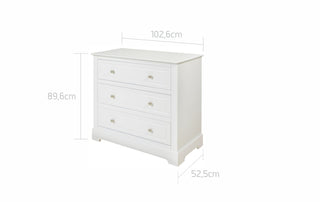 Changing table Lulu with changing top and 3 drawers