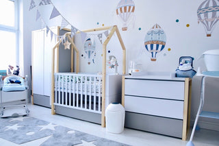 Baby room PINETTE: Cot 70x140/Junior bed 70x160 with drawer | 2-door wardrobe | 3-drawer changing table | Ona's furniture - kids room furniture