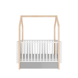 Baby room PINETTE: Cot 70x140/Junior bed 70x160 with drawer | 2-door wardrobe | 3-drawer changing table | Leaf enlarger grey | mattress