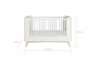 Complete babykamer Olive met meegroeibed matras kast commode en bladvergroter