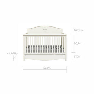 Cot/Toddler bed 70x140 with drawer GOOD NIGHT Elegant white | Ona's furniture - kids room furniture