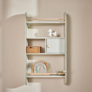 Wall shelf with 4 shelves Stretch green 23x57 cm