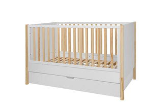 Baby room TATAM: Cot/Toddler bed 70x140 with a drawer | 2-door wardrobe | 3-drawer changing table with a leaf enlarger