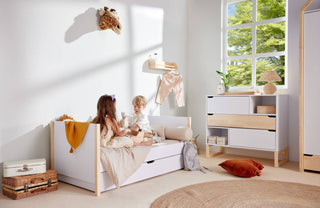 Baby room TATAM: Cot/Toddler bed 70x140 with a drawer | 2-door wardrobe | 3-drawer changing table with a leaf enlarger