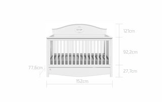 Cot/Toddler bed 70x140 with drawer GOOD NIGHT Snow | Ona's furniture - kids room furniture