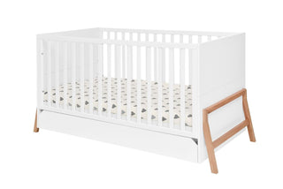 Cot/Toddler bed 70x140 with drawer LOTTA Snow | Ona's furniture - kids room furniture