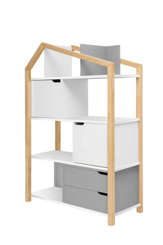 Bookcase MANHATTAN Phoebe grey | Ona's furniture - kids room furniture