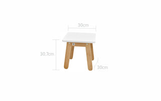 Stool WOODY Elegant white | Ona's furniture - kids room furniture
