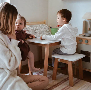 Table WOODY Snow | Ona's furniture - kids room furniture